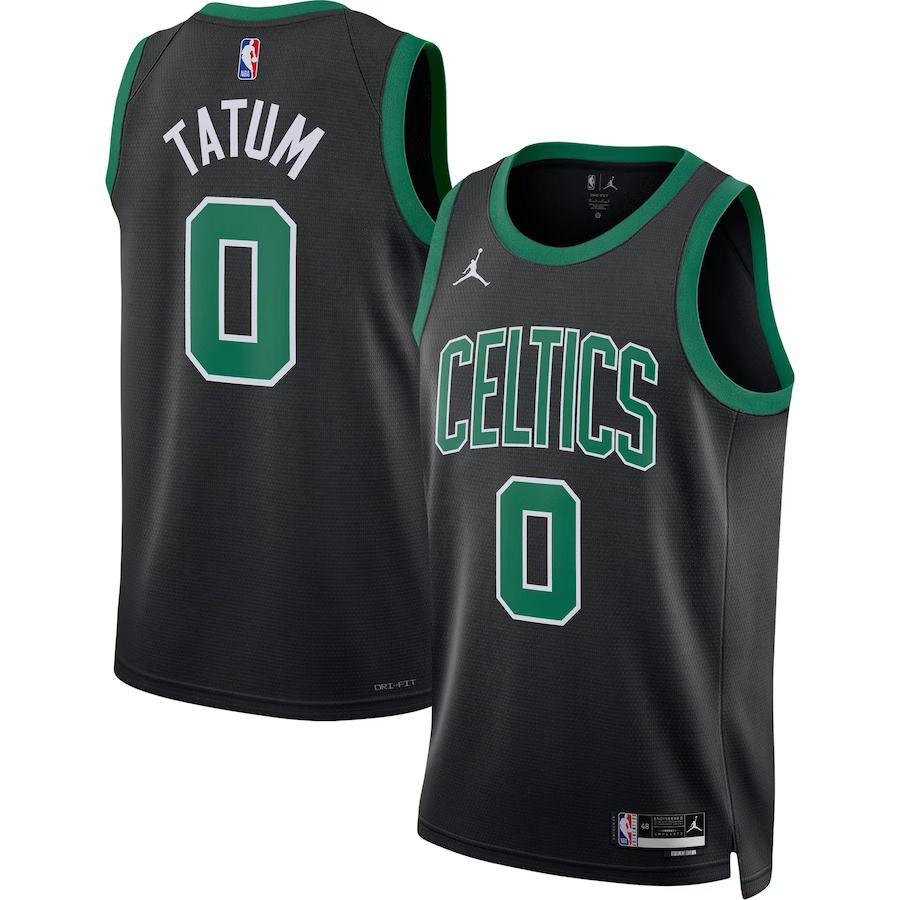 Men Boston Celtics 0 Jayson Tatum Jordan Brand Black 2022-23 Statement Edition Swingman NBA Jersey